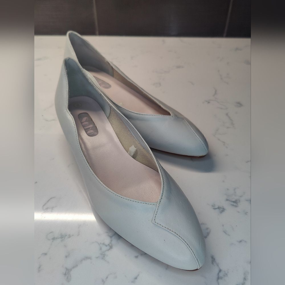 SoHo - Baby Blue Low Heels - Women's Size 8